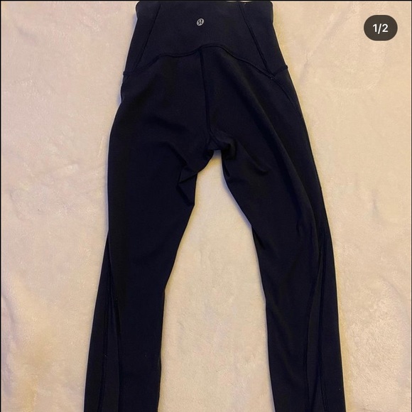 navy lulu lemon wunder under 25”